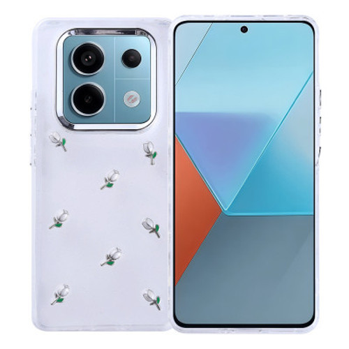 Xiaomi Redmi Note 14 Pro 4G Airbag Tasarımlı Simli Şeffaf Kutup İnce Kılıf - Lale