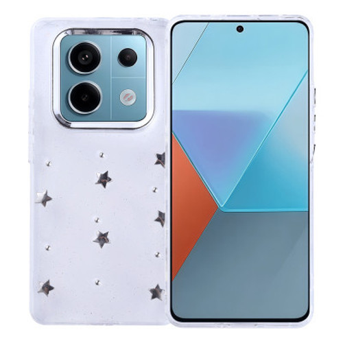 Xiaomi Redmi Note 14 Pro 4G Airbag Tasarımlı Simli Şeffaf Kutup İnce Kılıf - Yıldız