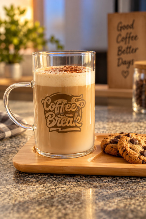 Bambu Sunumluklu Latte Bardağı 5’li Set