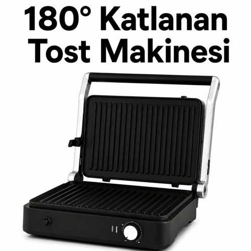Arnell Tost Makinesi 180° Katlanabilir Çıkarılabilir Döküm Plakalı Isı Ayarlı Izgara