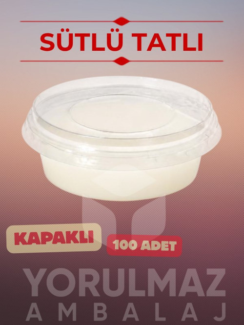 🥣 150 CC Kapaklı Süp Kase 100 Adet | Kullan At Tatlı Kasesi – Paket Servis