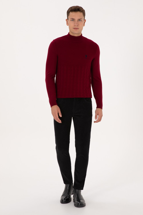 Erkek Slim Fit Siyah Kanvas Pantolon50310150-VR046