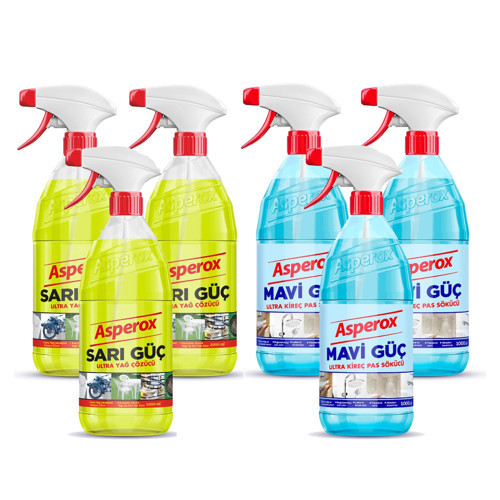Sarı Güç + Mavi Güç Sprey 6 x 1 Lt Karma Paket