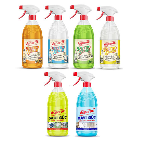 Retro Serisi 1 Litre 4 lü + Sarı Güç 1 lt + Mavi Güç 1 lt - 6 lı Karma Paket