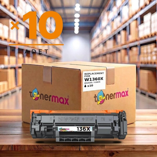 HP LaserJet MFP M236d Muadil Toner Çipli W1360X 10'lu 2.600 Sayfa