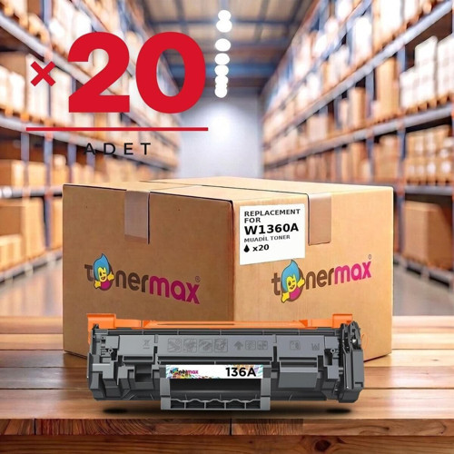 HP LaserJet MFP M236dw Muadil Toner Çipli W1360A 20'li 1.150 Sayfa