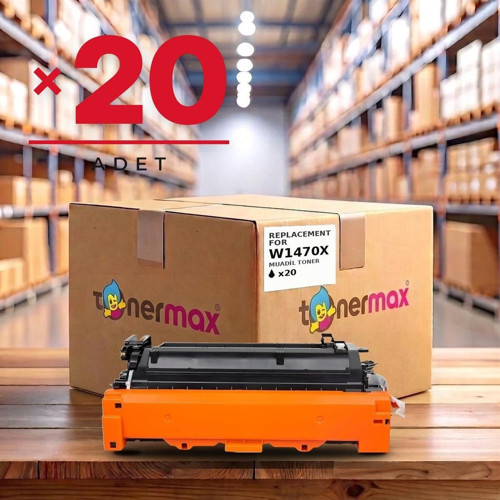 HP LaserJet Enterprise MFP M634h Muadil Toner Çipli W1470X 20'li 25.200 Sayfa