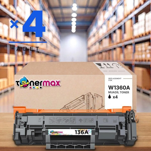 HP LaserJet MFP M236sdn Muadil Toner Çipli W1360A 4'lü 1.150 Sayfa