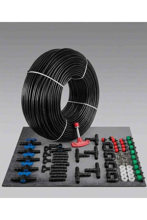 Damlama Sulama Seti 92 Parça 11 Li Set 16MM 100Mt Hortum
