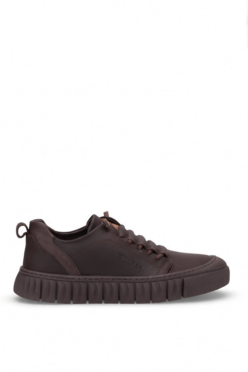 26KSRRM1179N Erkek Hakiki Deri Casual Ayakkabı Kahve