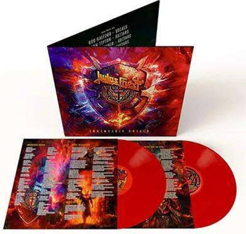 JUDAS PRIEST - INVINCIBLE SHIELD (RED VINYL) - 2 PLAK