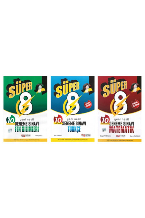 8. Sınıf Fen - Matematik - Türkçe Yeni Nesil Deneme Sınavı Seti