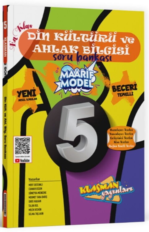 5. Sınıf Din Kültürü ve Ahlak Bilgisi Soru Bankası Klasman Yayınları