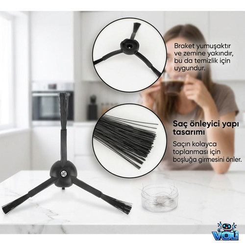 Roborock Q Revo MaxV , QRevo Pro / S / Plus için Avantajlı Paket Mop Bezli Filtre Fırça Yedek Set