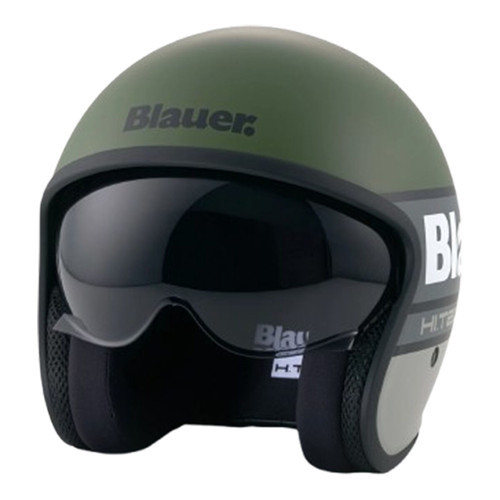 Blauer Pilot 4.0 Açık Motosiklet Kaskı Yeşil Gri