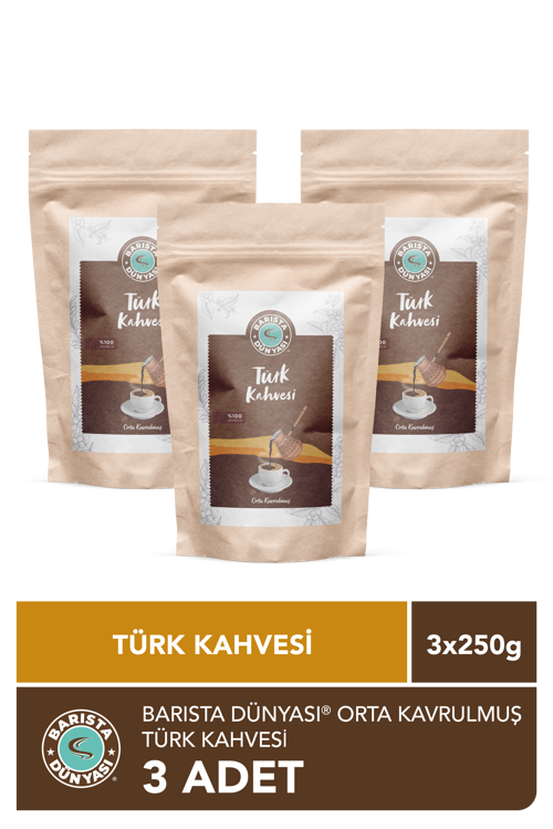Orta Kavrulmuş Türk Kahvesi 3x250 g