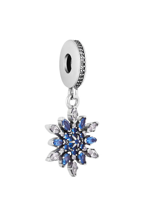 Taşlı Kar Tanesi Sallantılı Charm