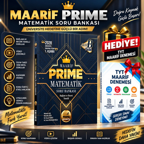 AKTİF TYT MAARİF PRİME SORU BANKASI - TYT MAARİF DENEME HEDİYELİ!!!
