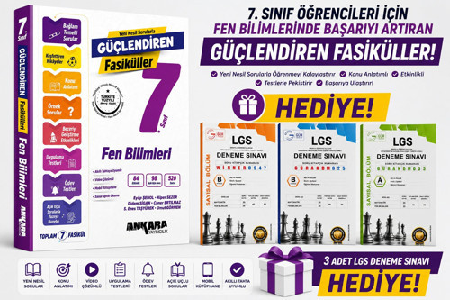 ANKARA YAYINCILIK 2027 GÜÇLENDİREN 7.SINIF FEN BİLİMLERİ FASİKÜLLERİ-LGS 3'LÜ DENEME SETİ HEDİYELİ!!