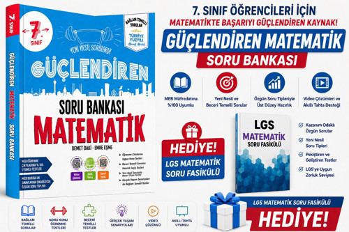 ANKARA YAYINCILIK 2027 GÜÇLENDİREN 7.SINIF MATEMATİK SORU BANKASI-LGS MATEMATİK SORU FASİKÜLÜ HEDİYELİ!!