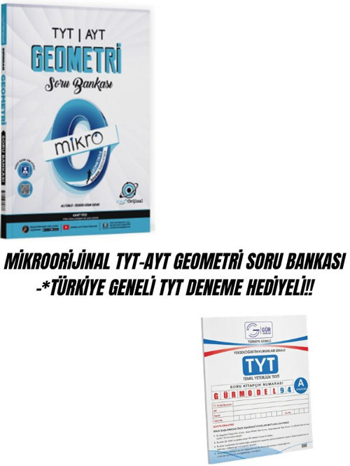 MİKROORİJİNAL TYT-AYT GEOMETRİ SORU BANKASI -*TÜRKİYE GENELİ TYT DENEME HEDİYELİ!!