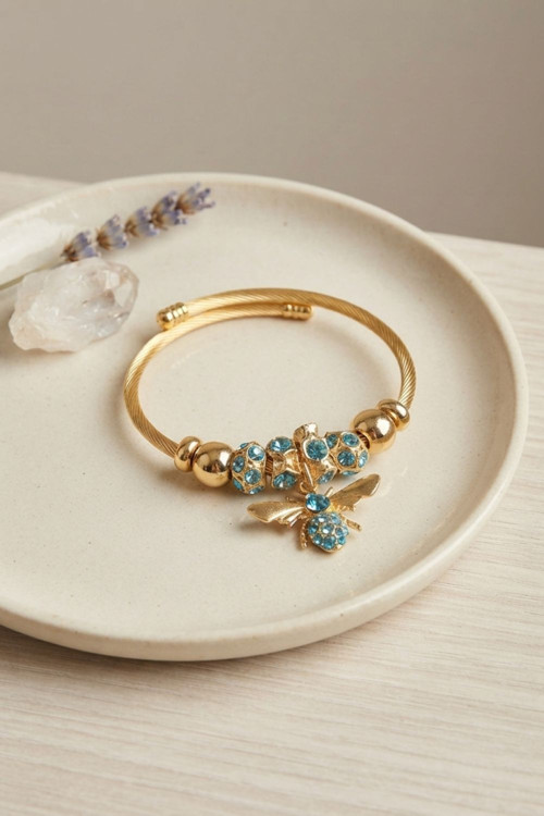 Mavi Arı Model Renk Charm Bileklik