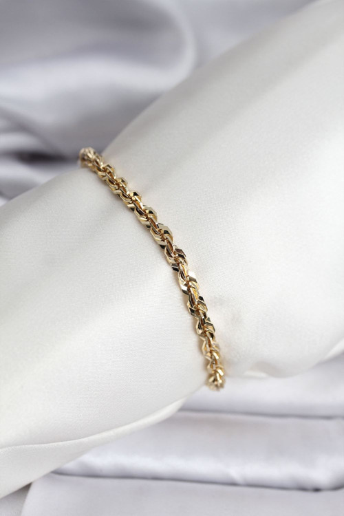 14K Renk Kaplama Burgu Zincir Model CM Kadın Bileklik