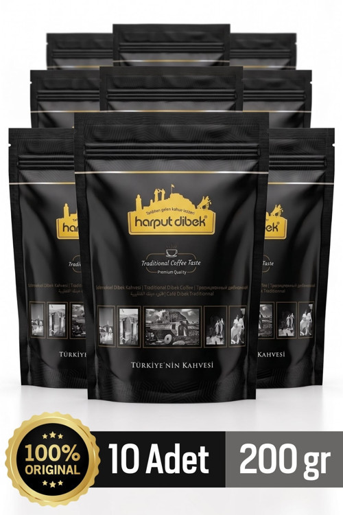 10'lu Doypack Ambalaj 200 Gr Dibek Kahvesi (Avantajlı Seçim)
