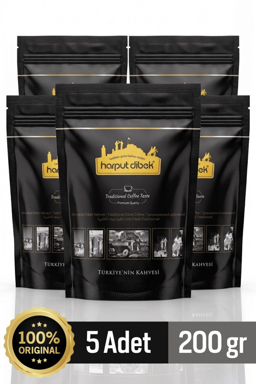5'li Doypack Ambalaj 200 Gr Dibek Kahvesi (Avantajlı Seçim)