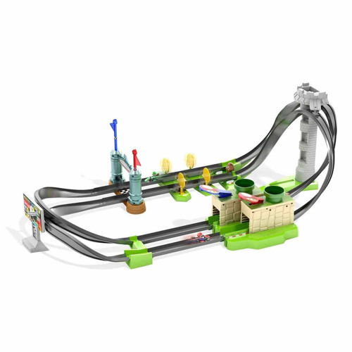 Hot Wheels Mario Kart Çılgın Dönüş Parkuru Yarış Seti ve Metal Araba GHK15
