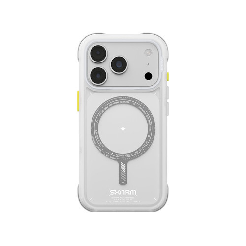 İphone 18 Pro Uyumlu Kılıf M-Safe Şarj Özellikli Airbag Tasarımlı Avion Kapak Beyaz