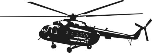HELİKOPTER FOLYO STİCKER 20cm uzunluk
