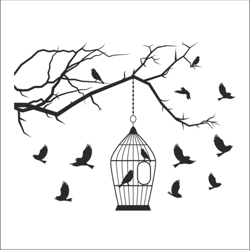 KUŞLAR FOLYO STİCKER 20cm uzunluk