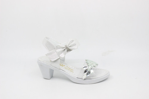 Kız Çocuk Şeffaf Tek Bantlı Taşlı Topuklu Abiye Ayakkabı