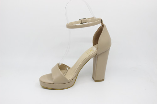 1406 Kadın Bantlı Platform Kalın Topuklu Abiye Ayakkabı