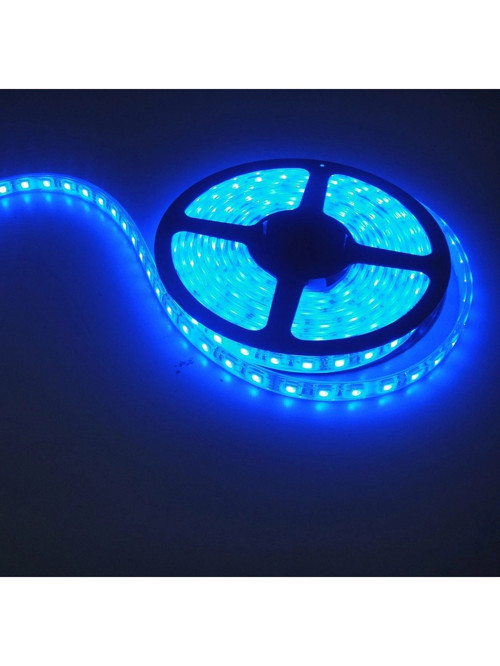 Mavi Işık 5 Metre Üç Çipli Şerit Led İç Mekan 40x40 60 Led 331014