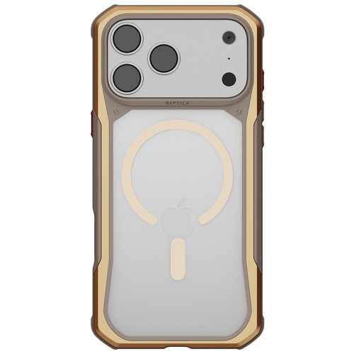 İphone 18 Pro Uyumlu Kılıf M-Safe Şarj Özellikli Shield Evo Serisi Airbagli Kapak Gold