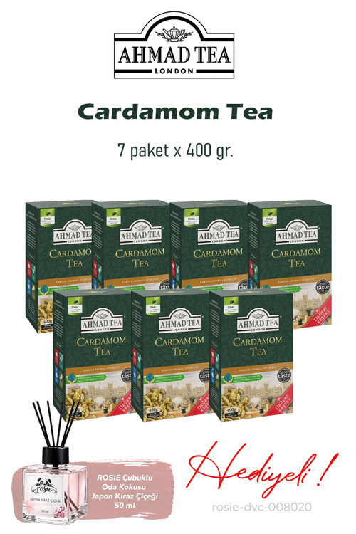 7 Paket Cardamom Dökme Çay 400 gr. ve ROSIE koku
