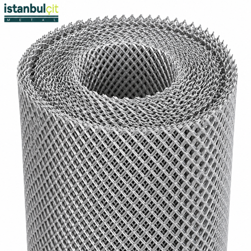 Galvaniz Genişletilmiş Metal 0,70 mm 10 x 20 mm Göz Aralıklı 1 x 25 metre