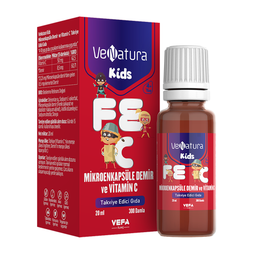 Kids Mikroenkapsüle Demir ve Vitamin C 20ml Damla