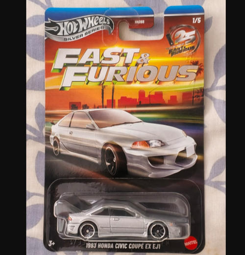 Siver Series Fast&furious 1993 Honda Civic Coupe Ex