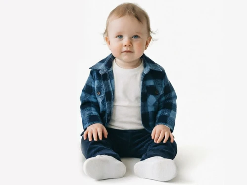 Hayvan Baskılı Ceketli Erkek Bebe Üçlü Takım – Gri