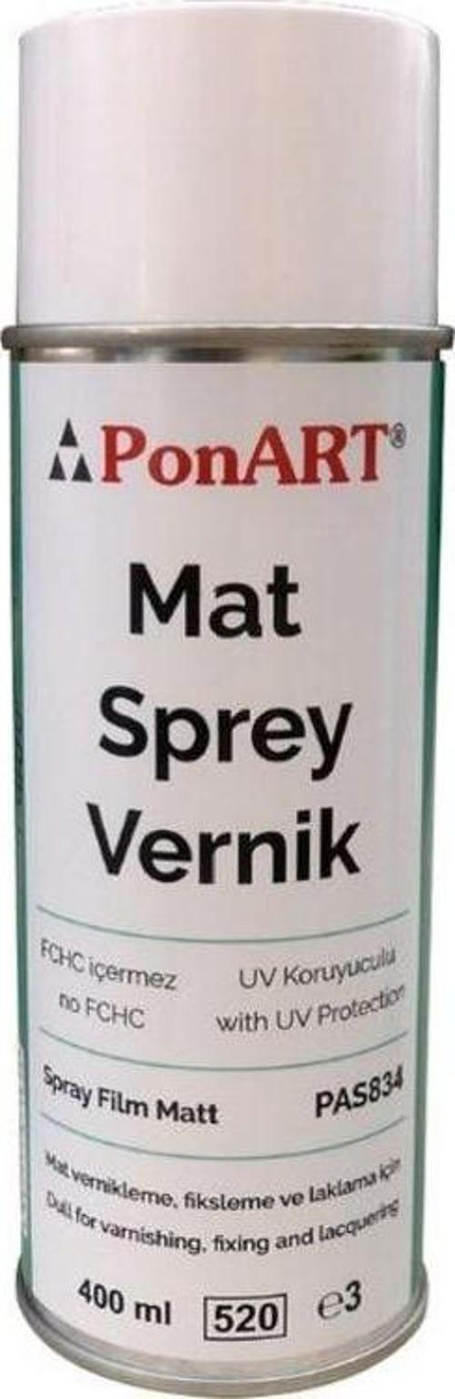 Mat Sprey Vernik 400 ml. (Akrilik, Tempera, Yağlıboya)