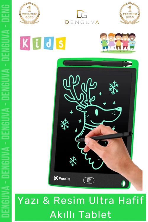 Premium Lcd Ekranlı Kalemli Dijital Çizim Tableti Yazı Tahtası Boyama Resim Akıllı Tablet 12 Inc