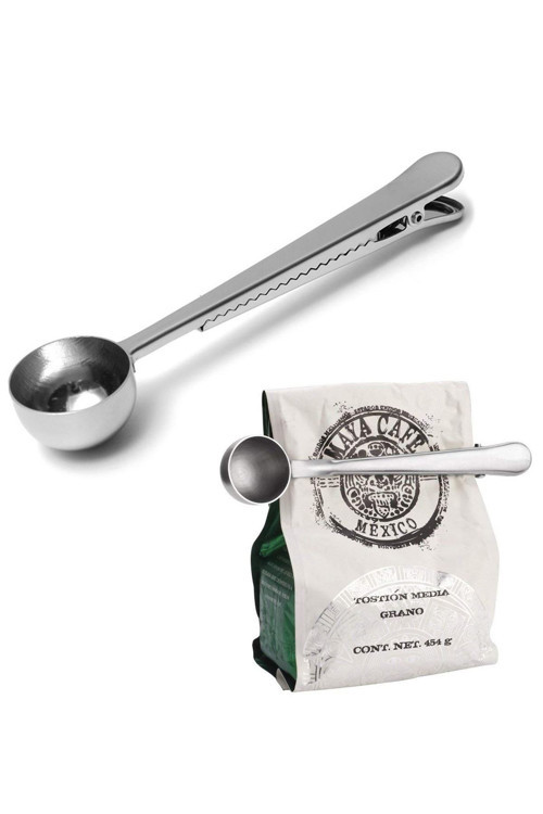 Çelik Kahve Ölçü Kaşığı ve Paket Klipsi cin108