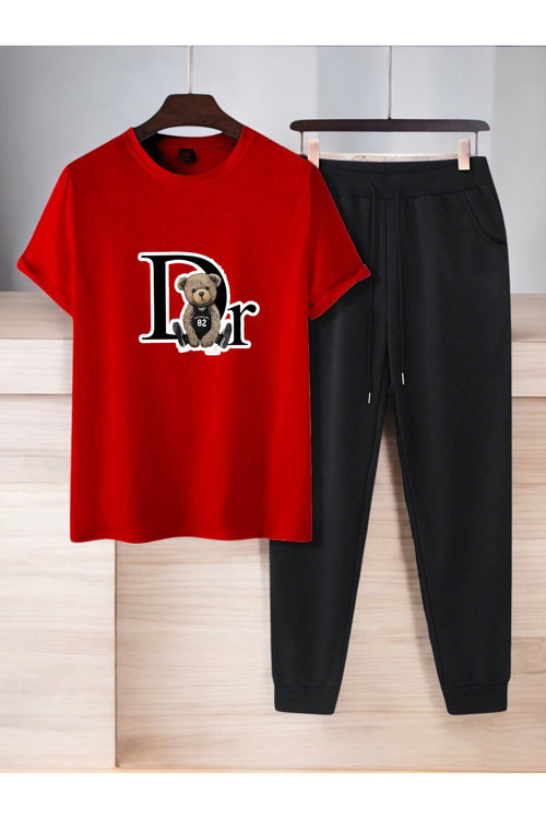 Unisex Dr: Ayı Tasarım Basklı Tshirt Eşofman Takımı