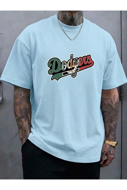 Erkek Dodgers Baskılı Tasarım Tshirt