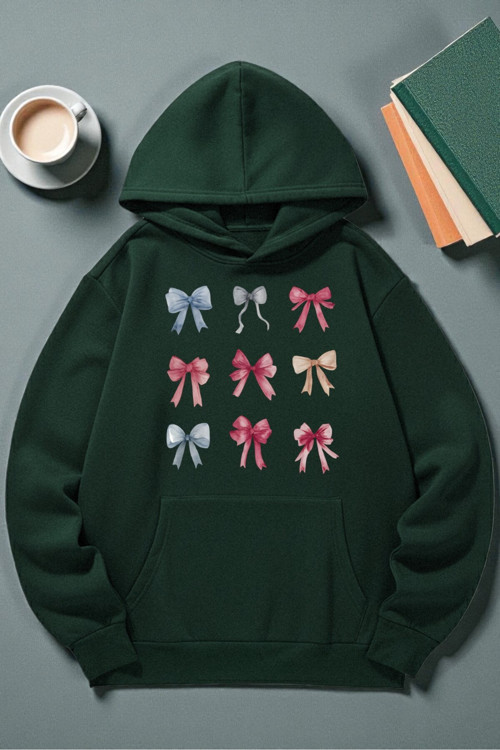 Unisex Renkli Kurdele Baskılı Kapüşonlu Sweatshirt