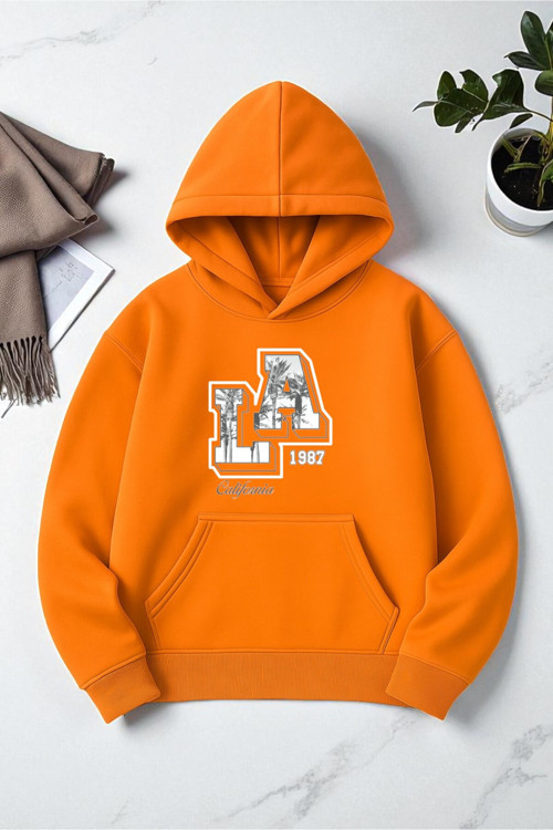 La California Baskılı Oversize Sweatshirt