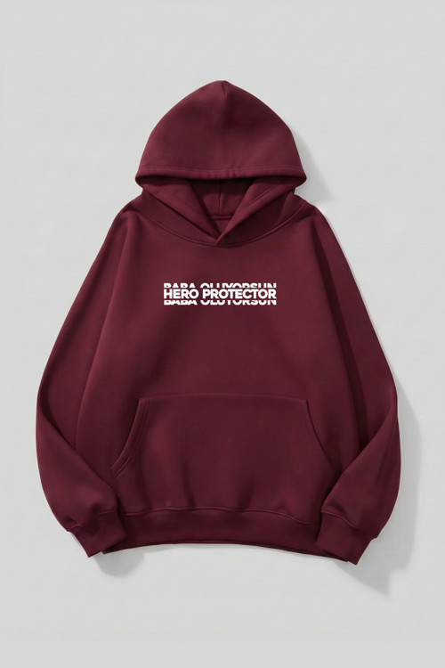 Unisex Yumuşak Dokulu Baba Oluyorsun Baskılı Tasarım Oversize 3 İplik Hoodie Sweatshirt